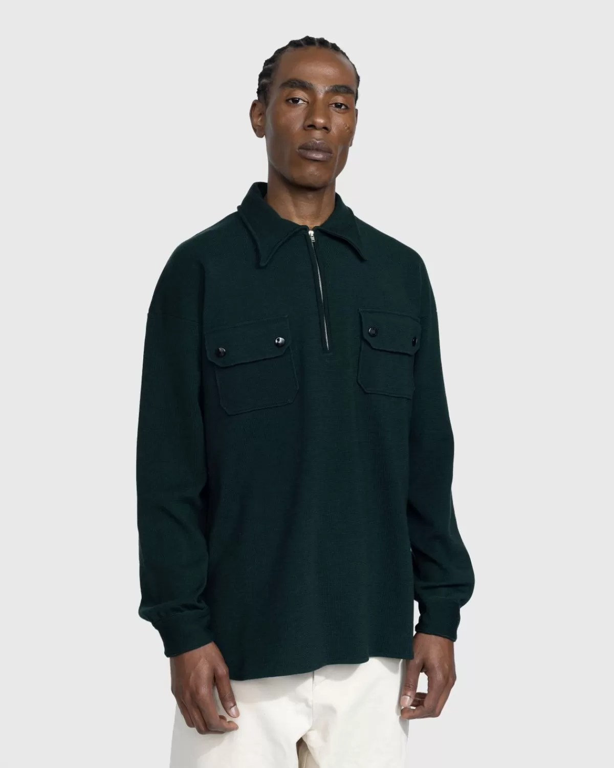 Overhemden^Maison Margiela Poloshirt Met Lange Mouwen Groen