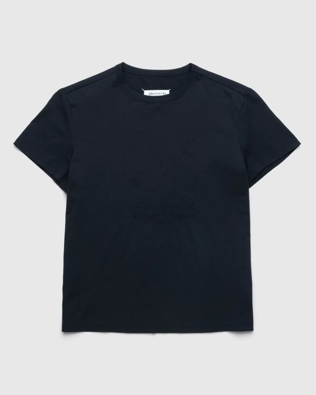 Maison Margiela T-Shirt Met Numeriek Logo Grijs New