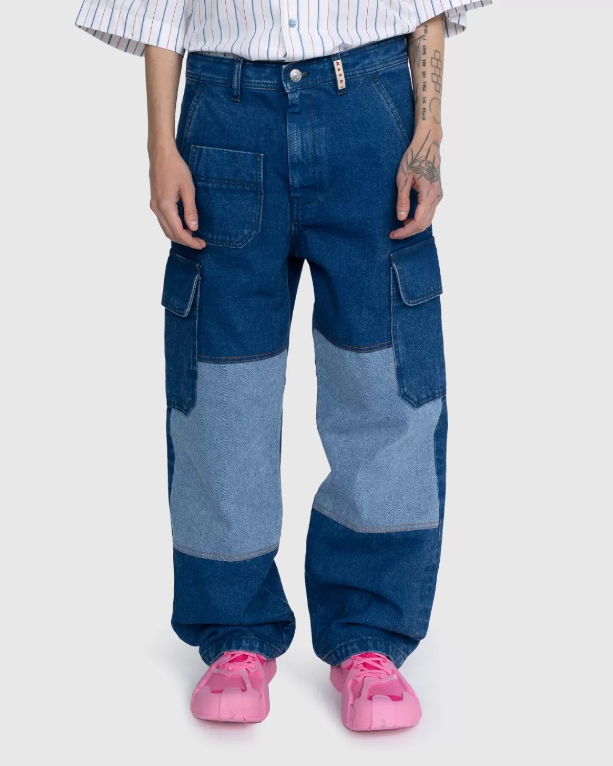 Broek^Marni Denim Cargobroek Blauw