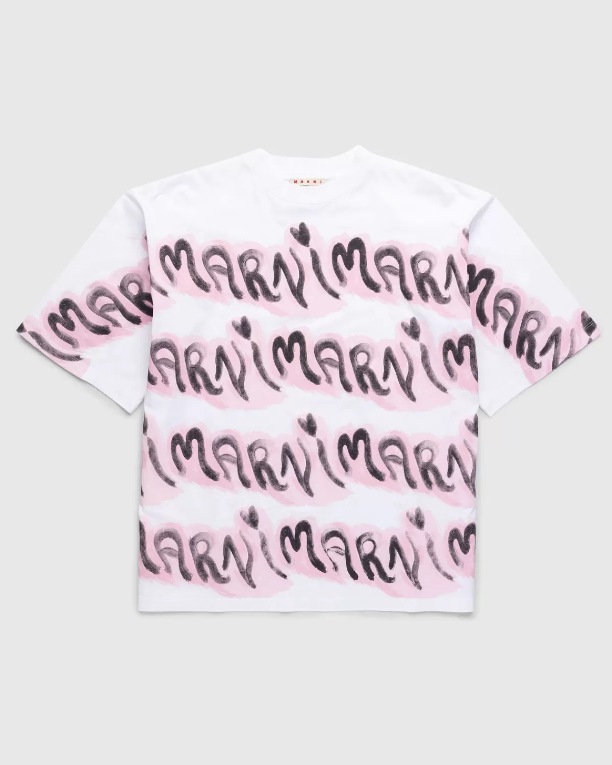 Marni Logo Streep T-Shirt Lily Wit Sale