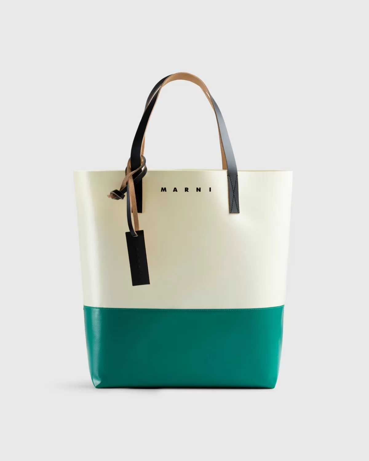 Marni Tribeca Tweekleurige Draagtas Wit/Groen Best