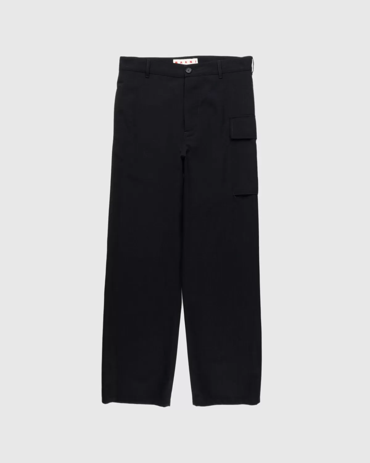 Broek^Marni Wollen Broek Met Cargozak Zwart