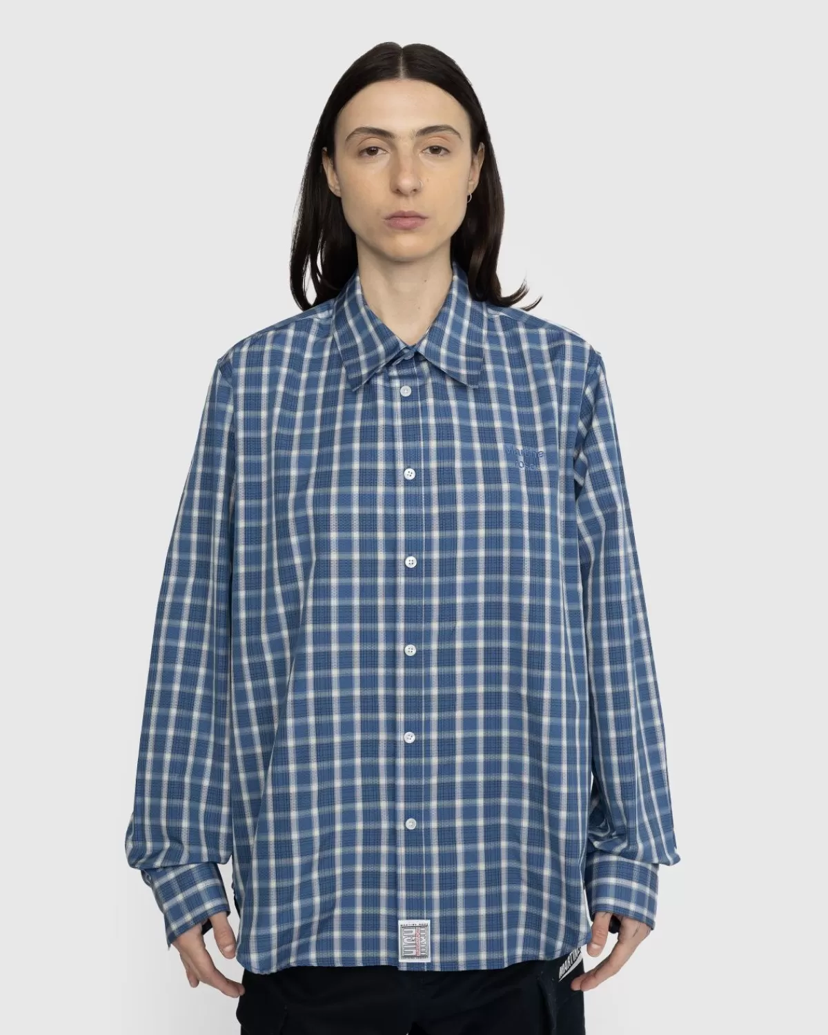 Overhemden^Martine Rose Klassiek Geruit Button-Down Overhemd Blauw