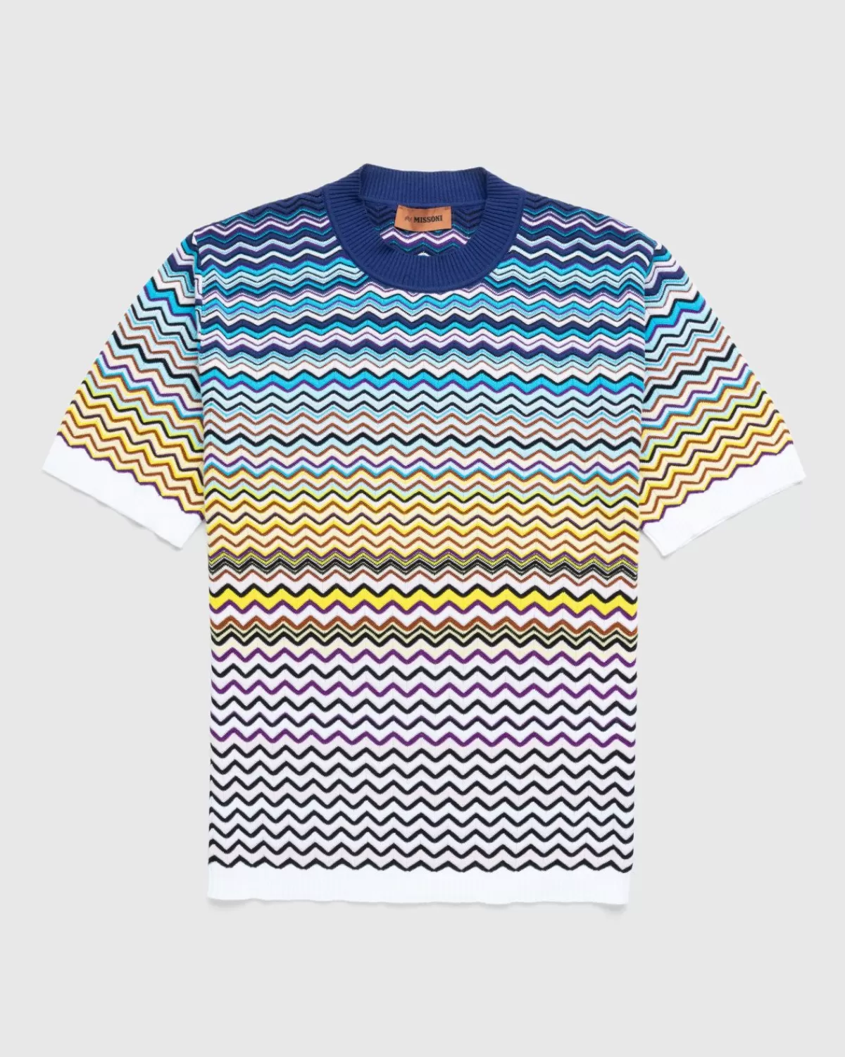 Missoni Chevron T-Shirt Blauw/Zwart/Wit Best