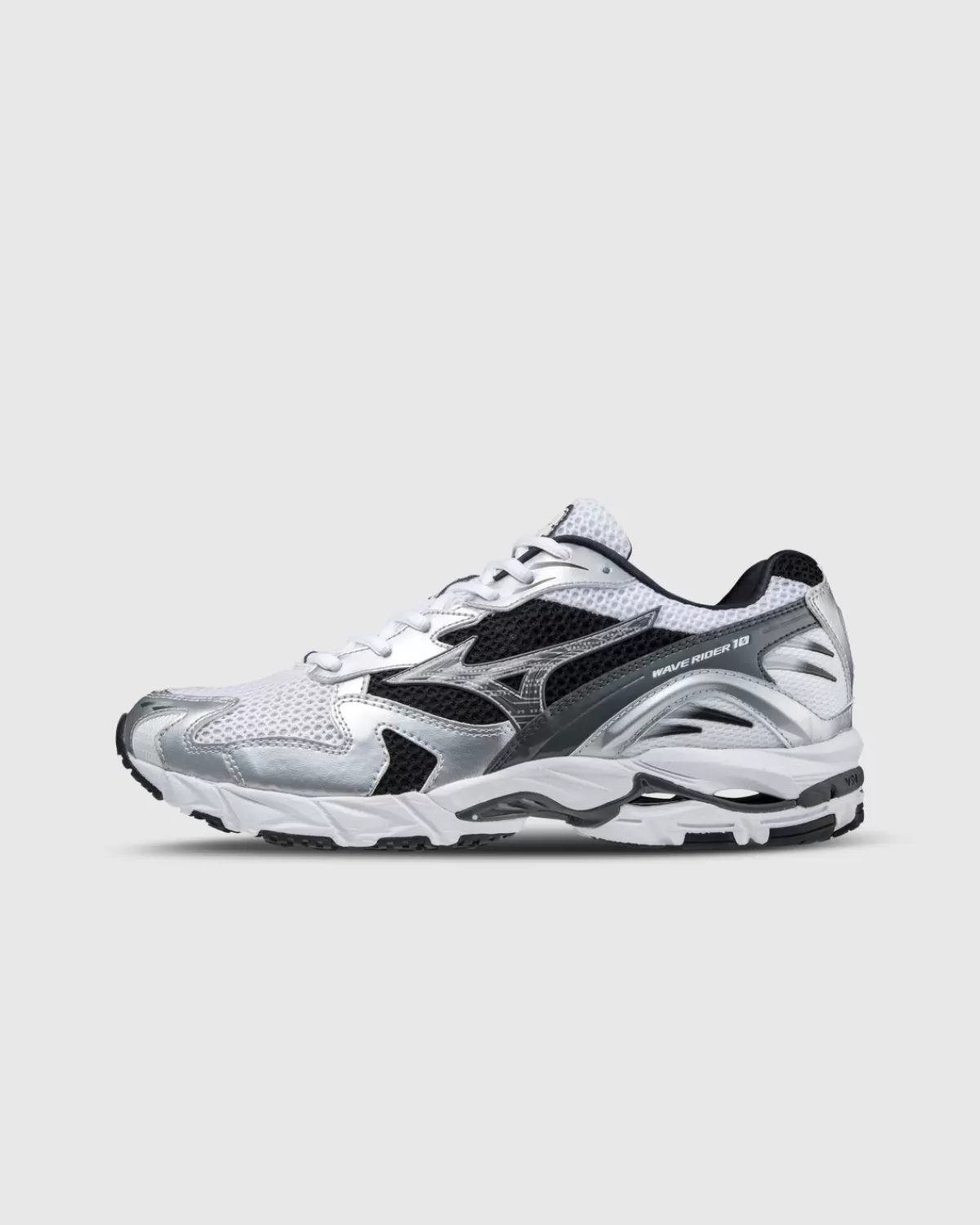 Mizuno Wave Rider 10 Wit/Zilver/Zwart Cheap