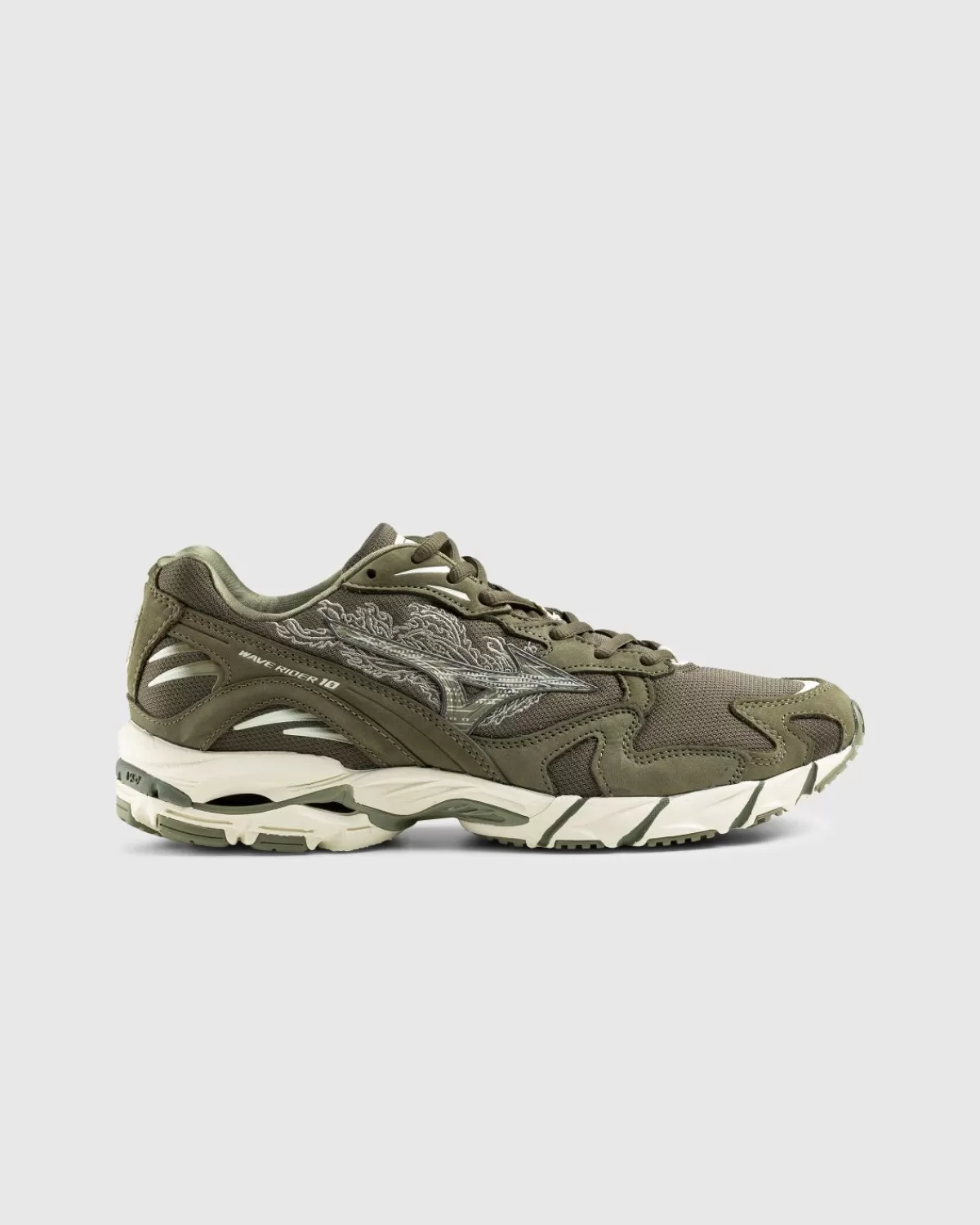 Mizuno X Maharishi Wave Rider 10 Olijfgroen Clearance