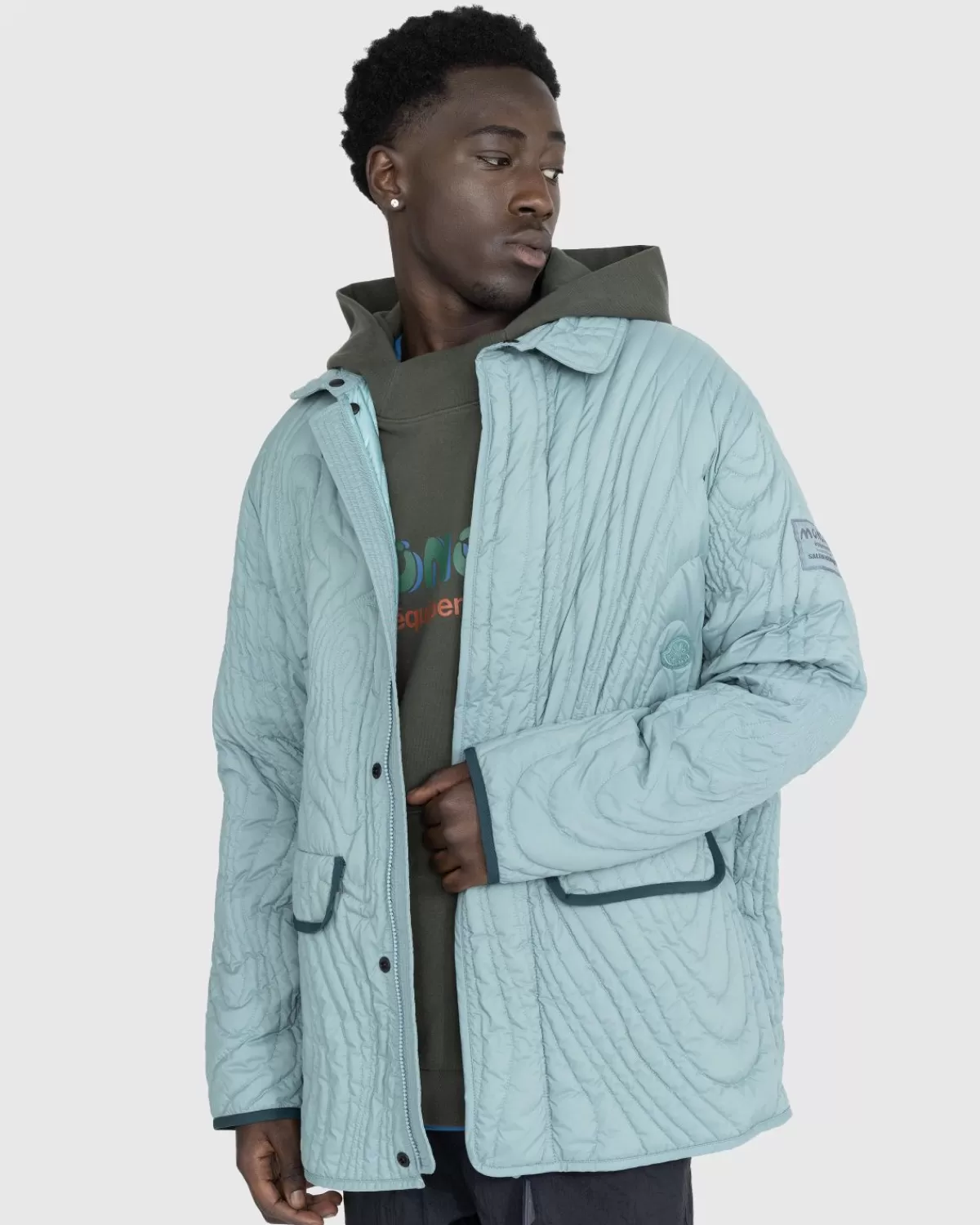 Bovenkleding^Moncler X Salehe Bembury Harter-Heighway Donsjack Groen