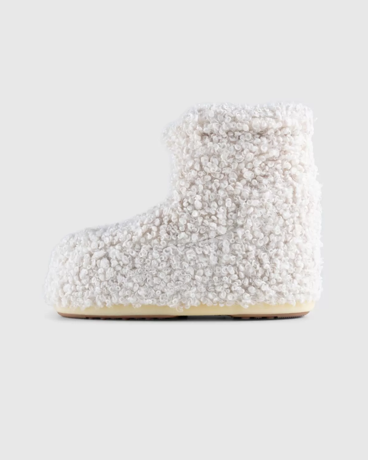 Moon Boot Icon Lage Faux Krullende Laarzen Creme Flash Sale