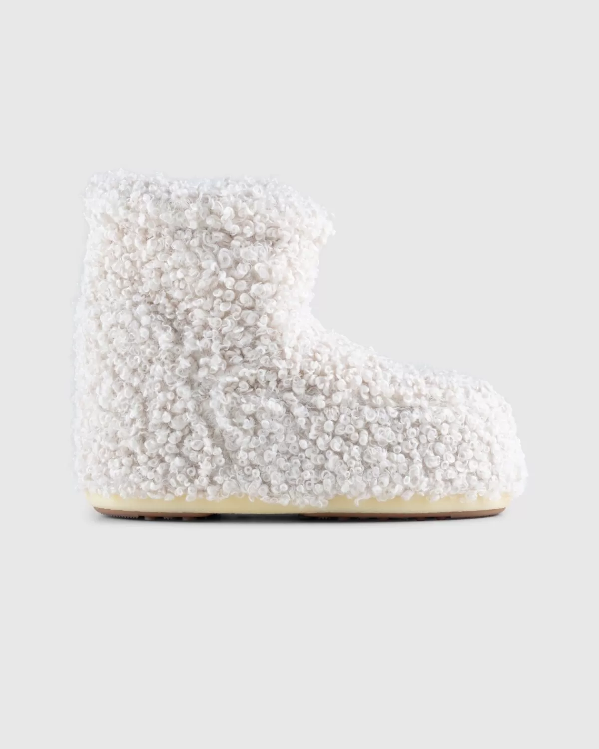 Moon Boot Icon Lage Faux Krullende Laarzen Creme Flash Sale