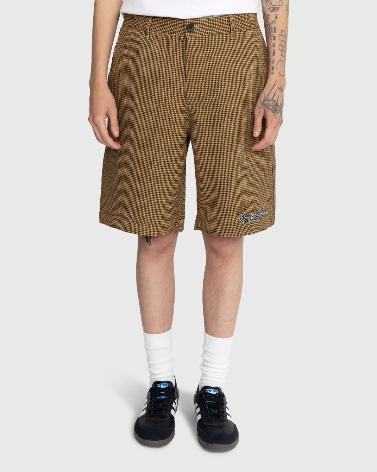 Korte Broek^Noon Goons Banned Houndstooth Shorts Bruin