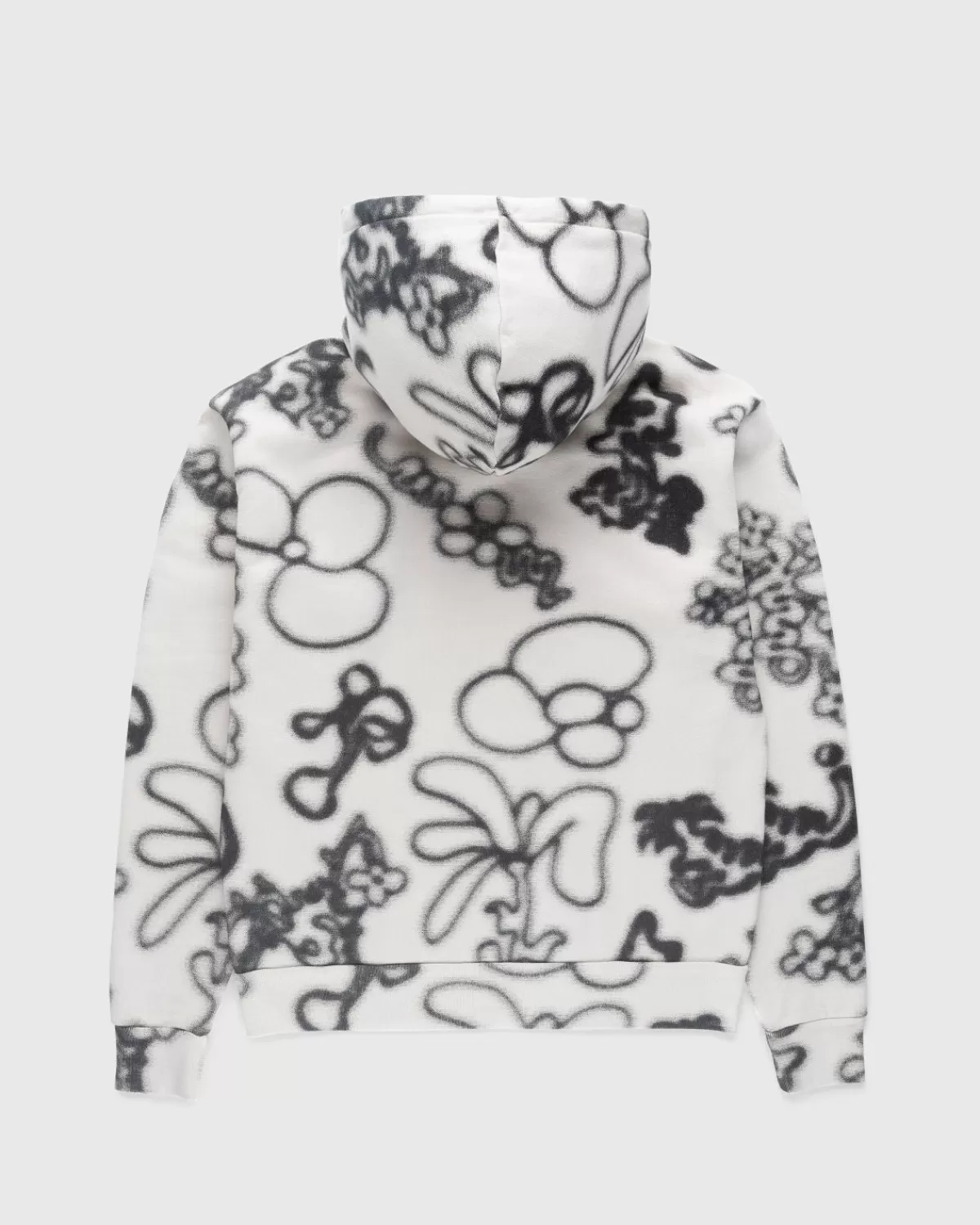 NTS X Highsnobiety Fleece Bloemenhoodie Ivoor/Zwart Store