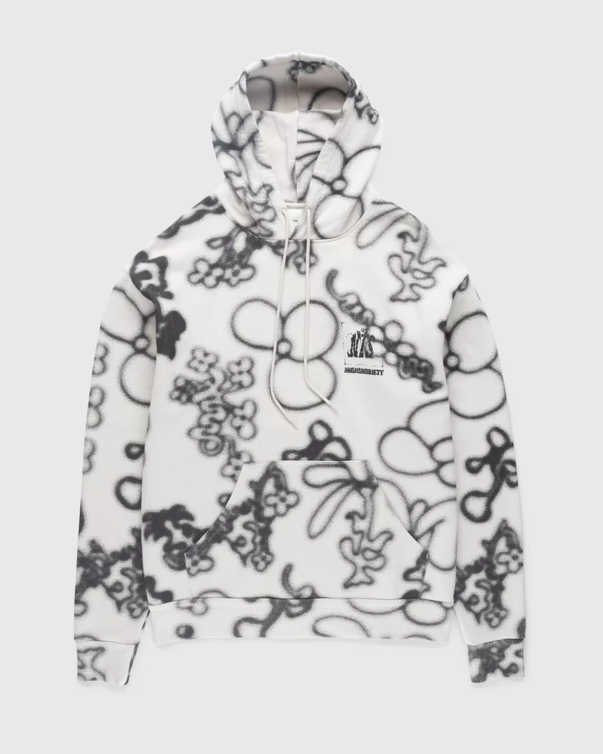 NTS X Highsnobiety Fleece Bloemenhoodie Ivoor/Zwart Store