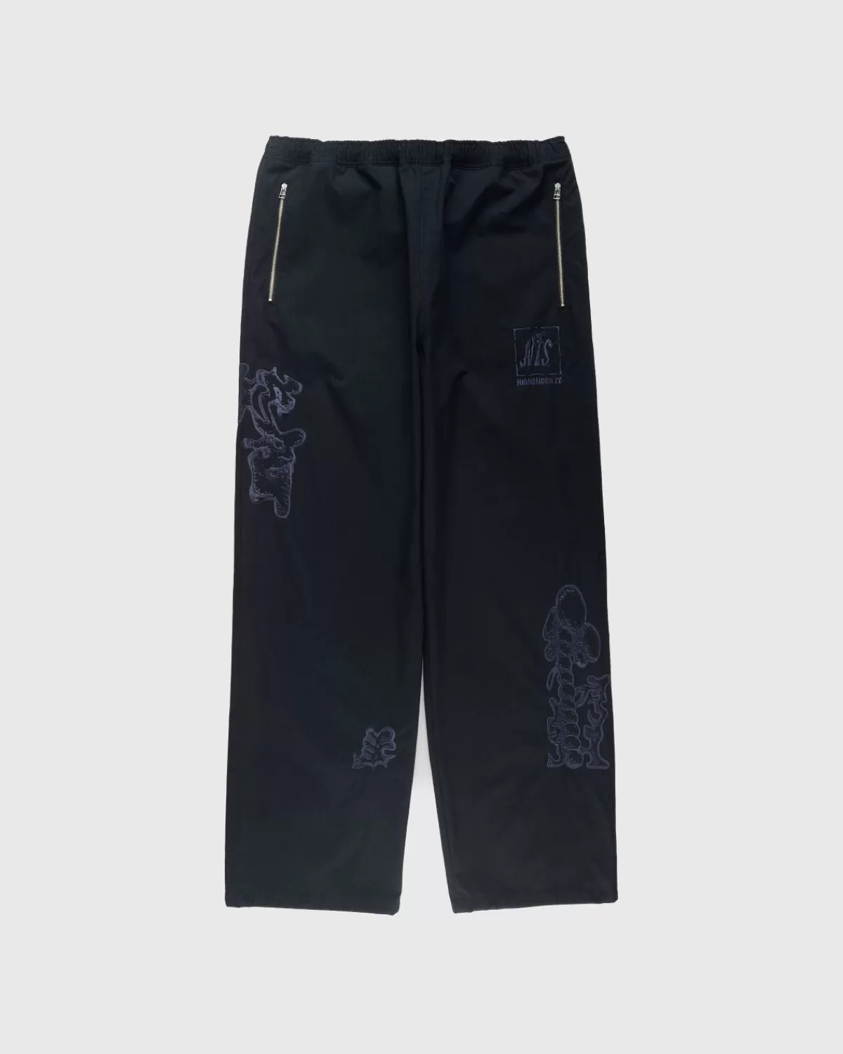 Broek^NTS X Highsnobiety Geborstelde Nylon Trainingsbroek Marineblauw