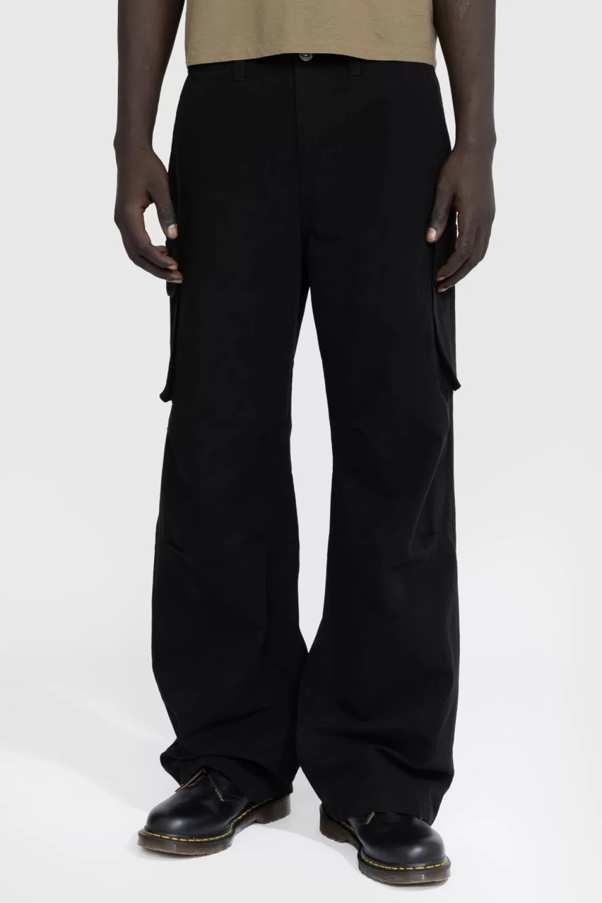 Broek^Our Legacy Onze Erfenis Mount Cargo Black Canvas