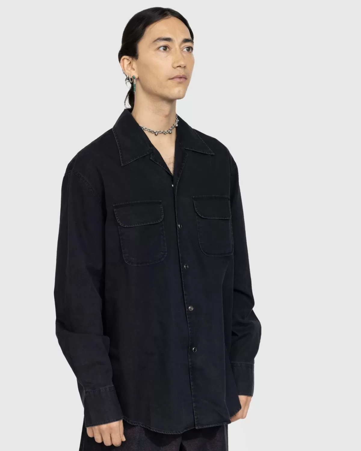 Overhemden^Our Legacy Onze Erfenis Poco Shirt Black Cosmic Twill