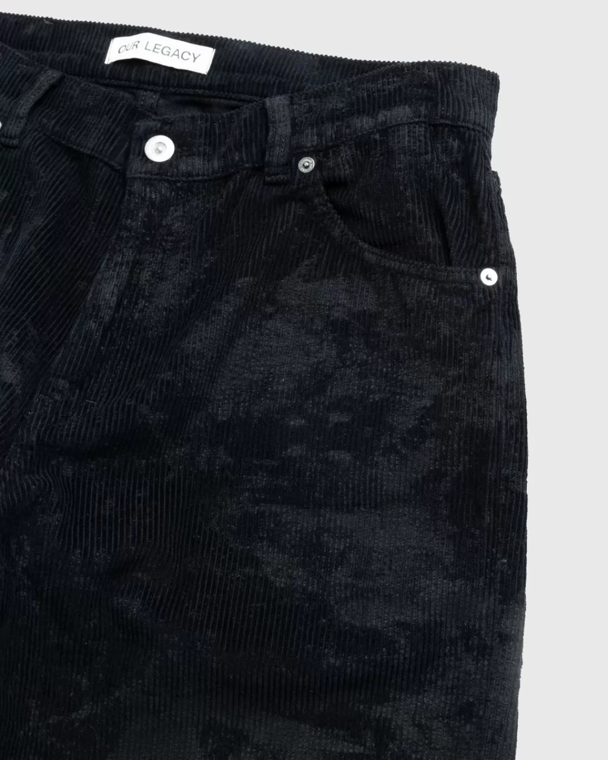 Broek^Our Legacy Onze Erfenis Vast Gesneden Corduroy Jeans Zwart
