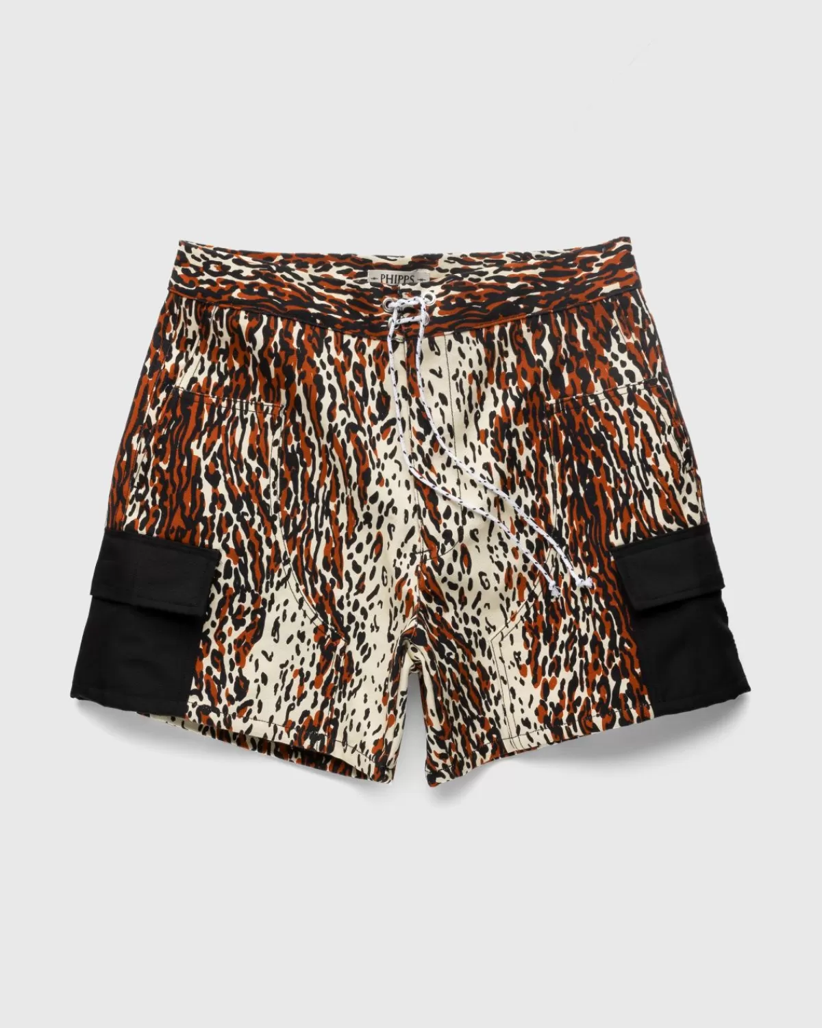 Phipps Action Shorts Bedrukt Canvas Luipaard Clearance