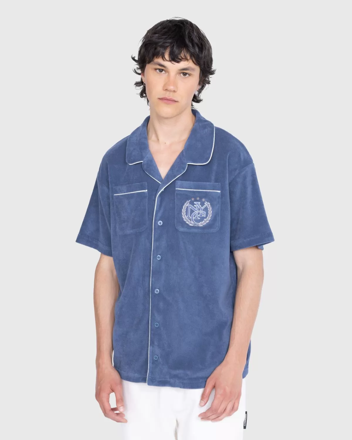 Overhemden^Puma - Rhuigi Button-Down Overhemd Met Korte Mouwen, Inktblauw