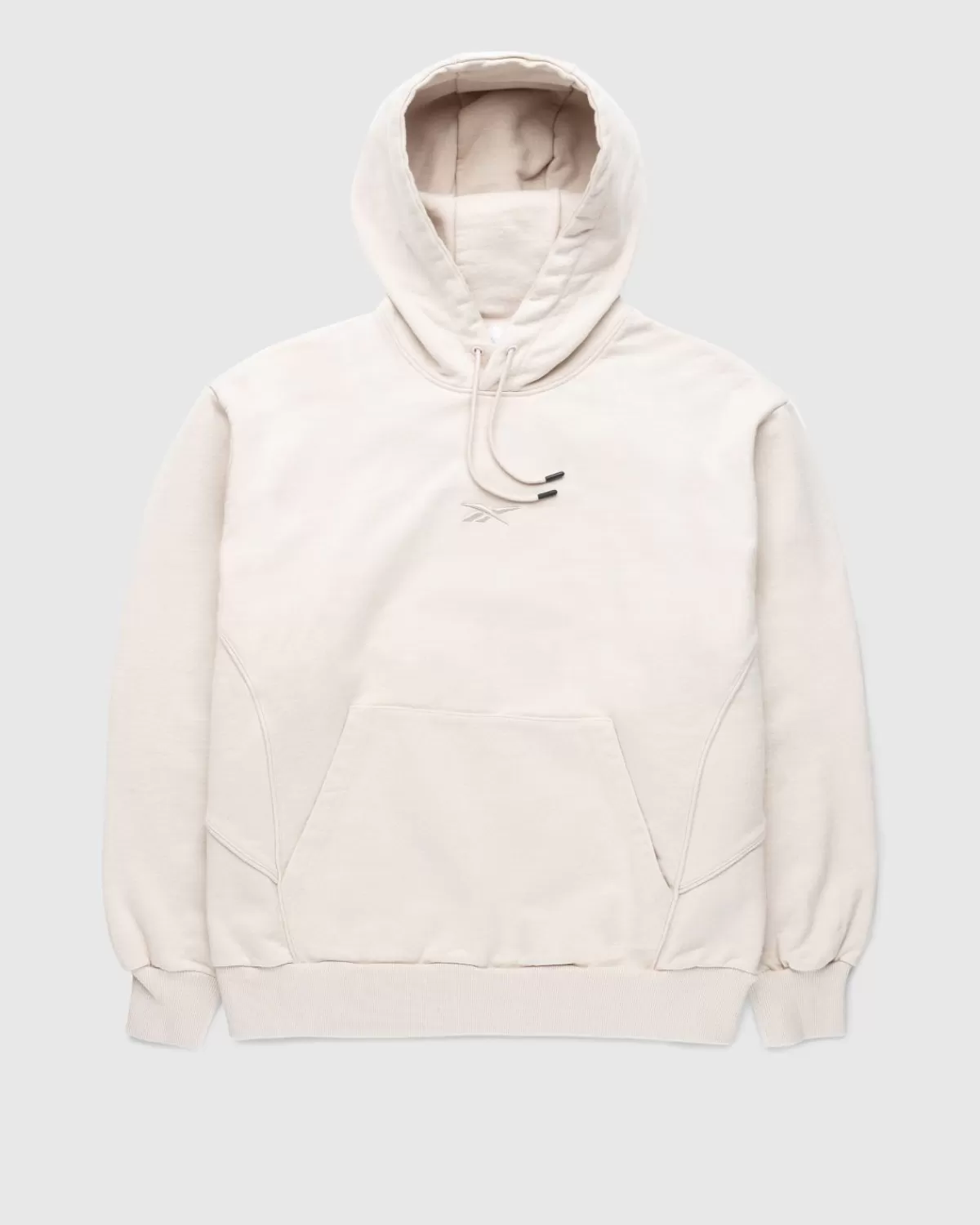 Reebok Oversized Hoodie Met Biezen, Zand Cheap