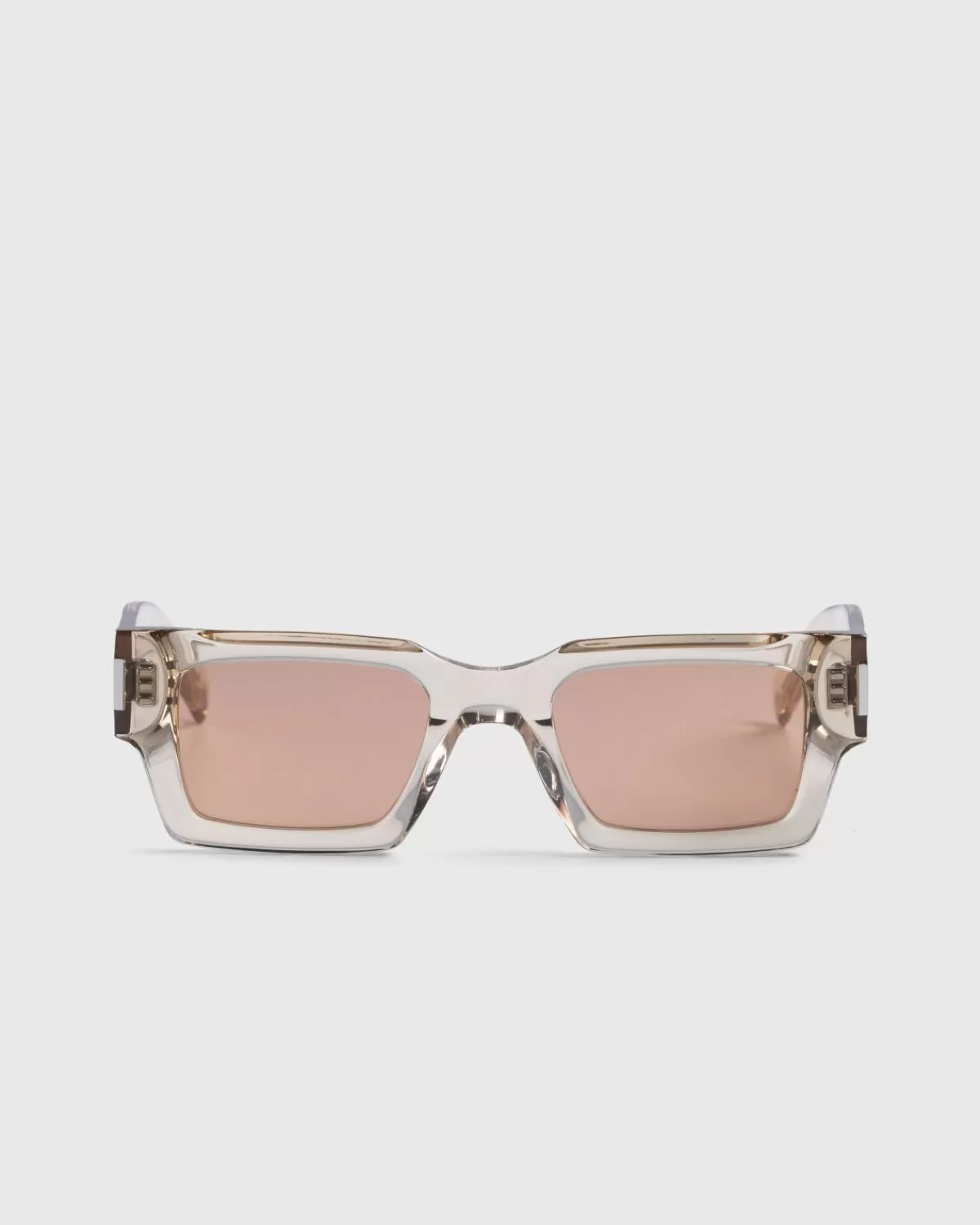 Saint Laurent Sl 572 Zonnebril Met Vierkant Frame Geel/Bruin Outlet