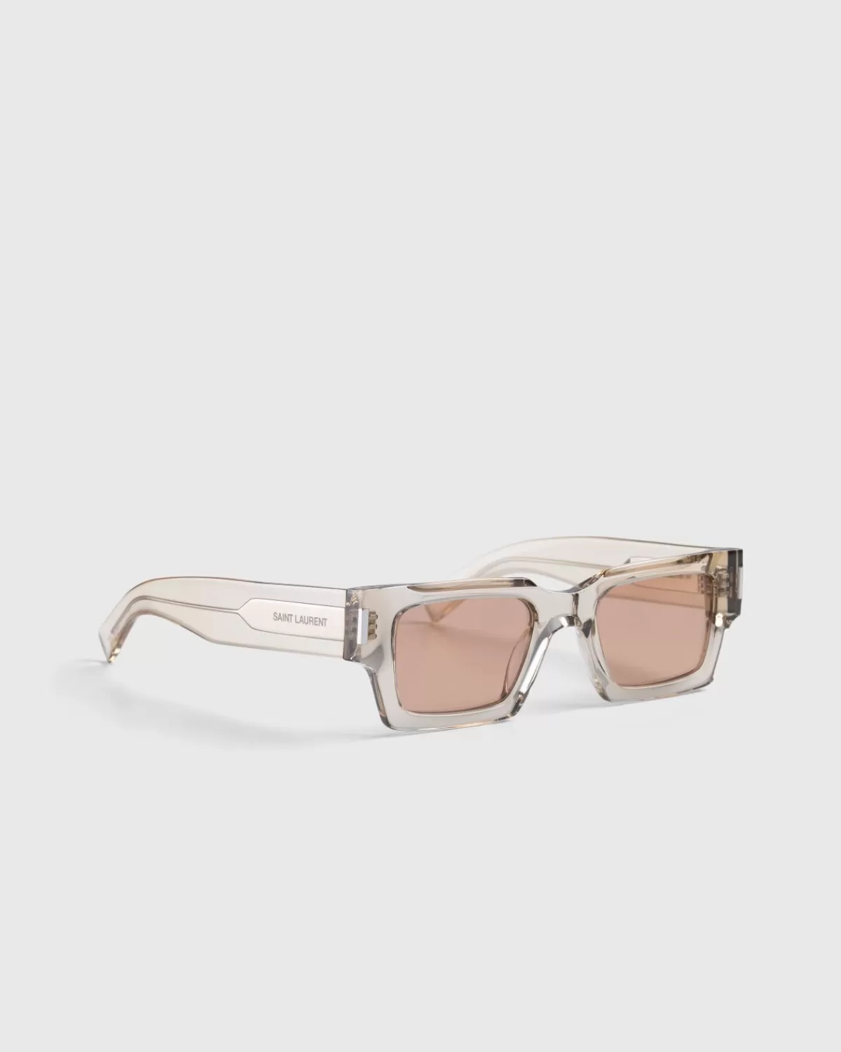 Saint Laurent Sl 572 Zonnebril Met Vierkant Frame Geel/Bruin Outlet