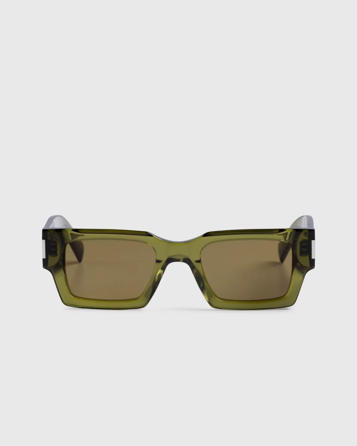 Saint Laurent Sl 572 Zonnebril Met Vierkant Frame Groen/Bruin Clearance