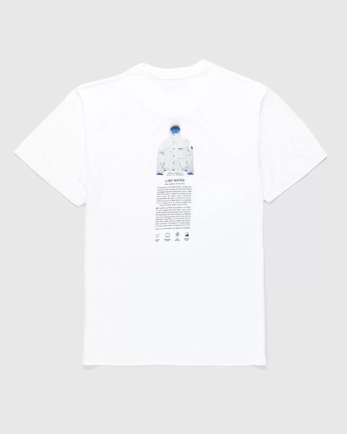 Stone Island Archivio Lino Watro T-Shirt Wit Best Sale