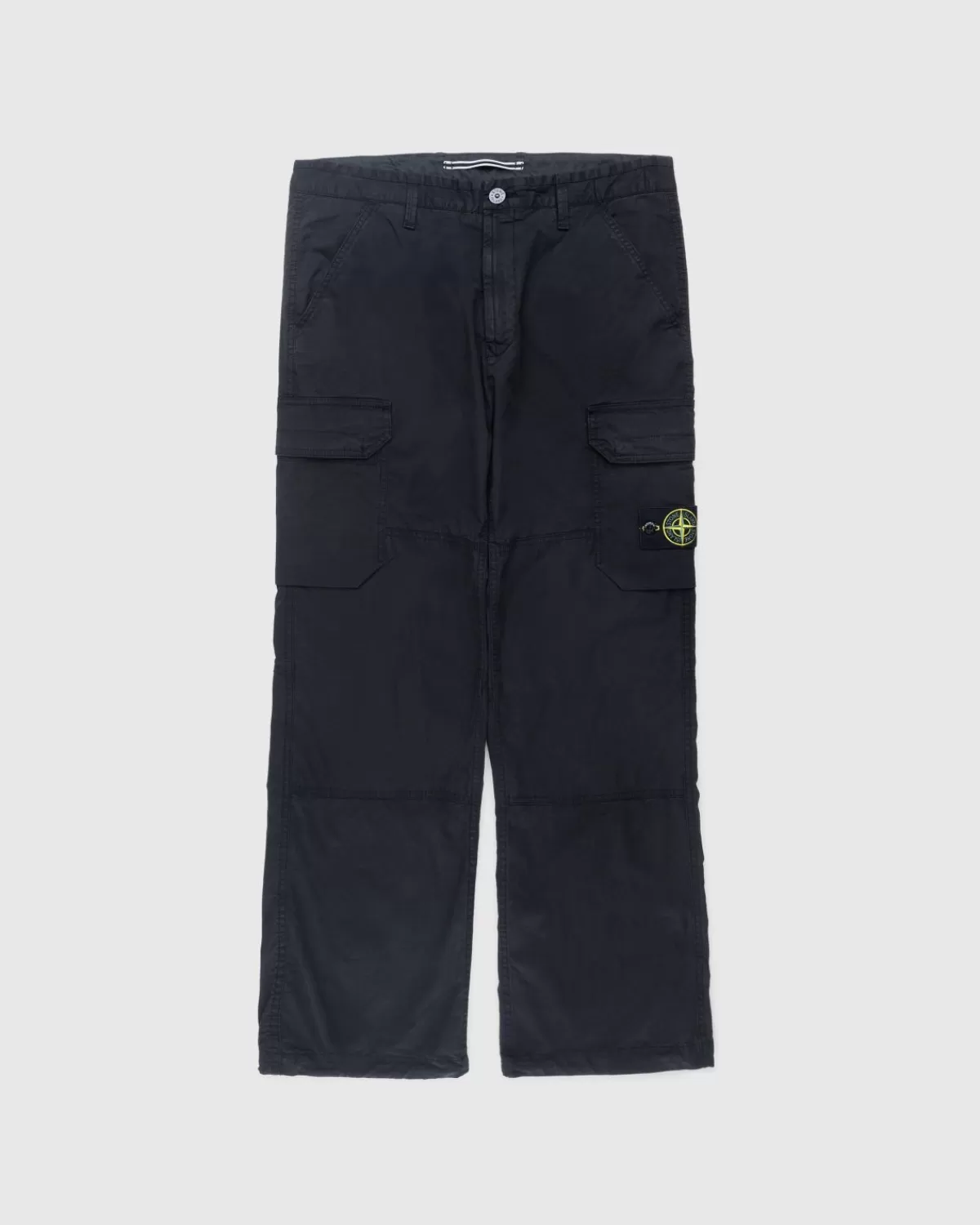 Broek^Stone Island Cargobroek Van Stretchkatoen Gabardine Zwart