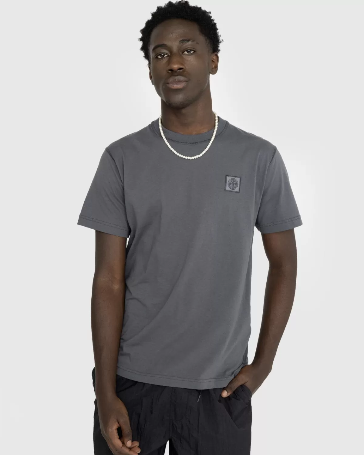 Stone Island Fissato T-Shirt Loodgrijs Fashion