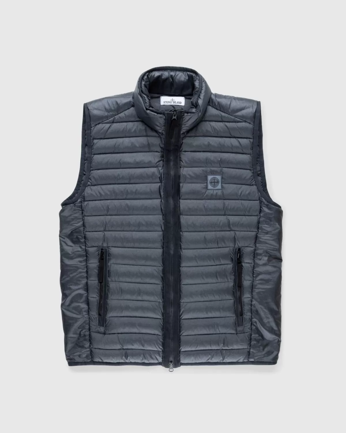 Bovenkleding^Stone Island Gerecycled Nylon Donsvest Loodgrijs