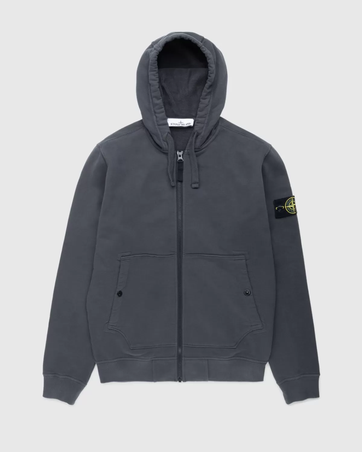 Gebreide Kleding^Stone Island Jack Met Logopatch En Capuchon Loodgrijs