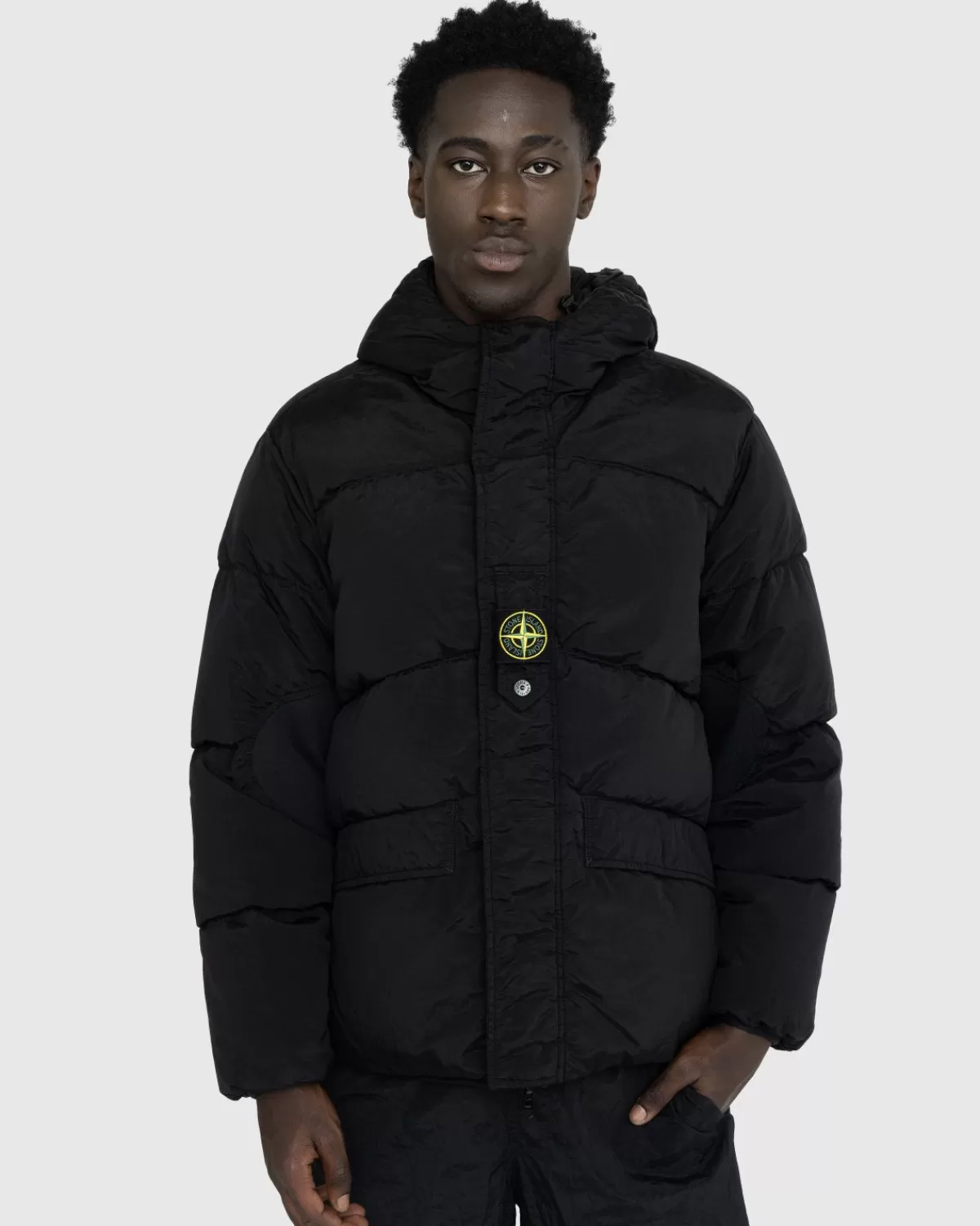 Bovenkleding^Stone Island Omkeerbaar Nylon Metalen Donsjack Zwart