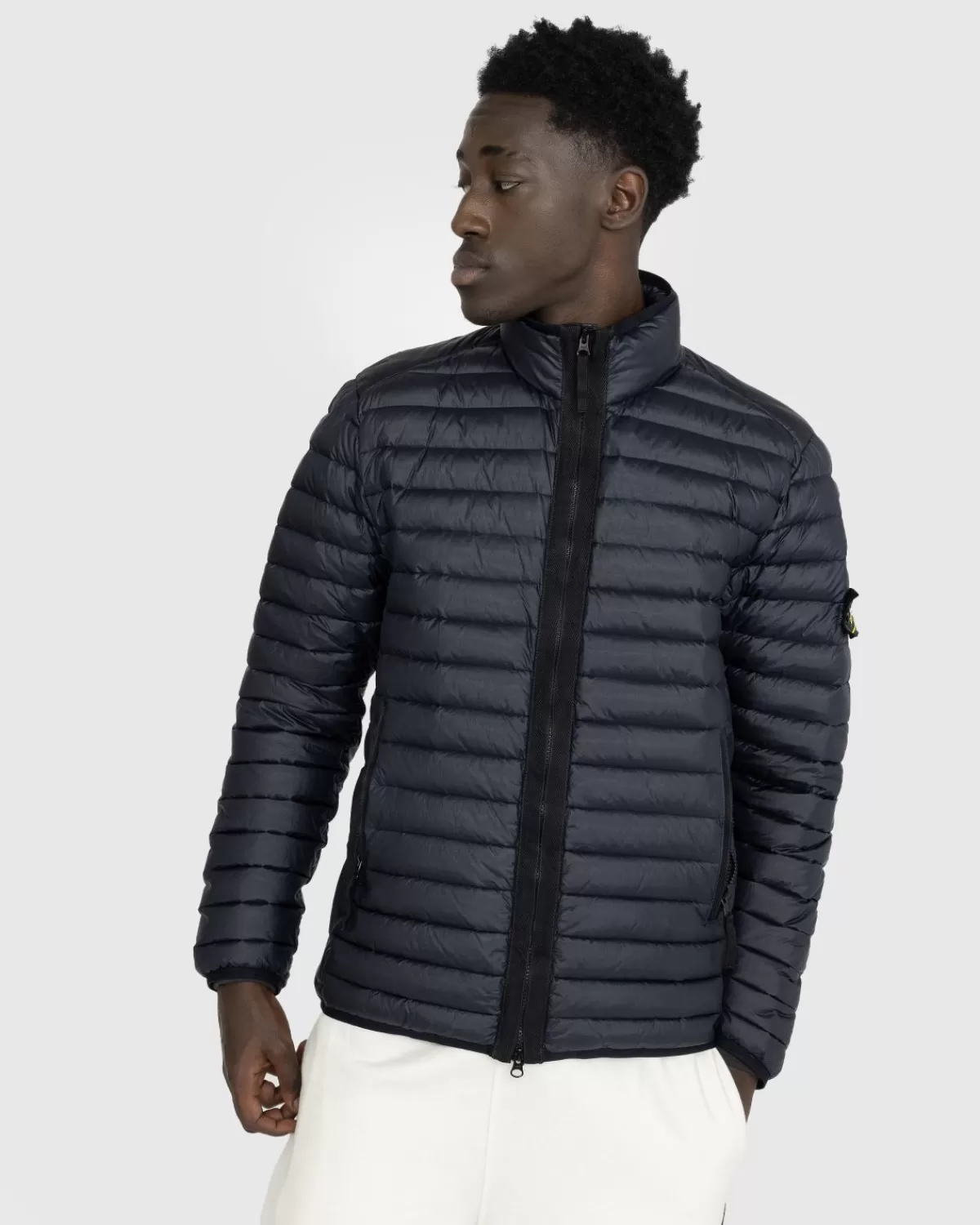 Bovenkleding^Stone Island Opvouwbaar Donsjack Van Gerecycled Nylon, Marineblauw