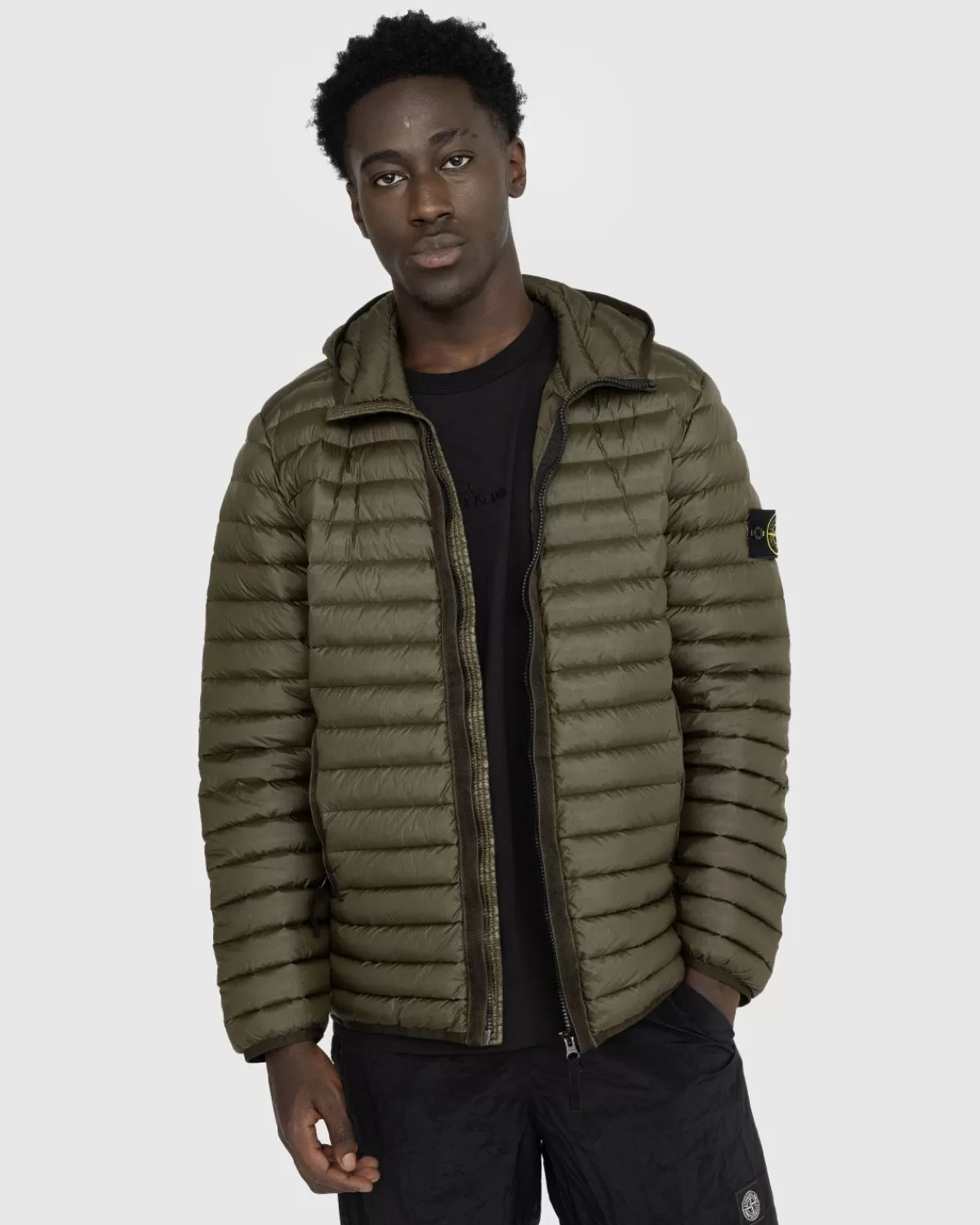 Bovenkleding^Stone Island Opvouwbaar Donsjack Van Gerecycled Nylon, Olijfgroen