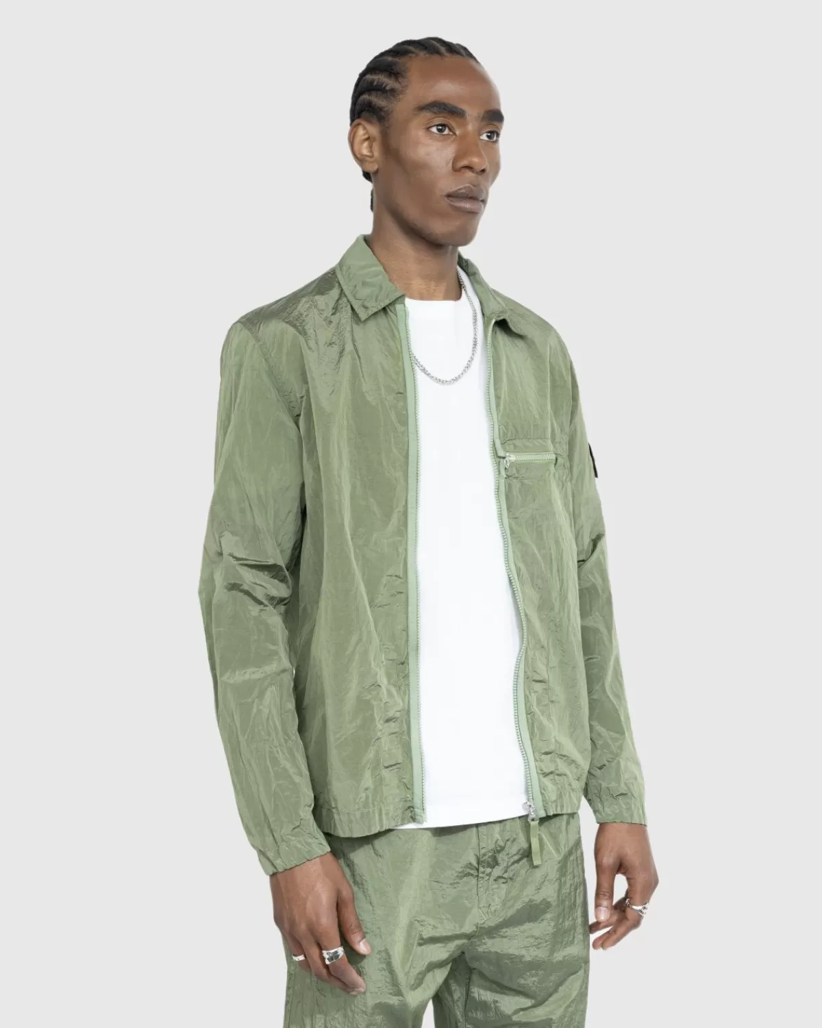 Overhemden^Stone Island Overshirt Groen 10919