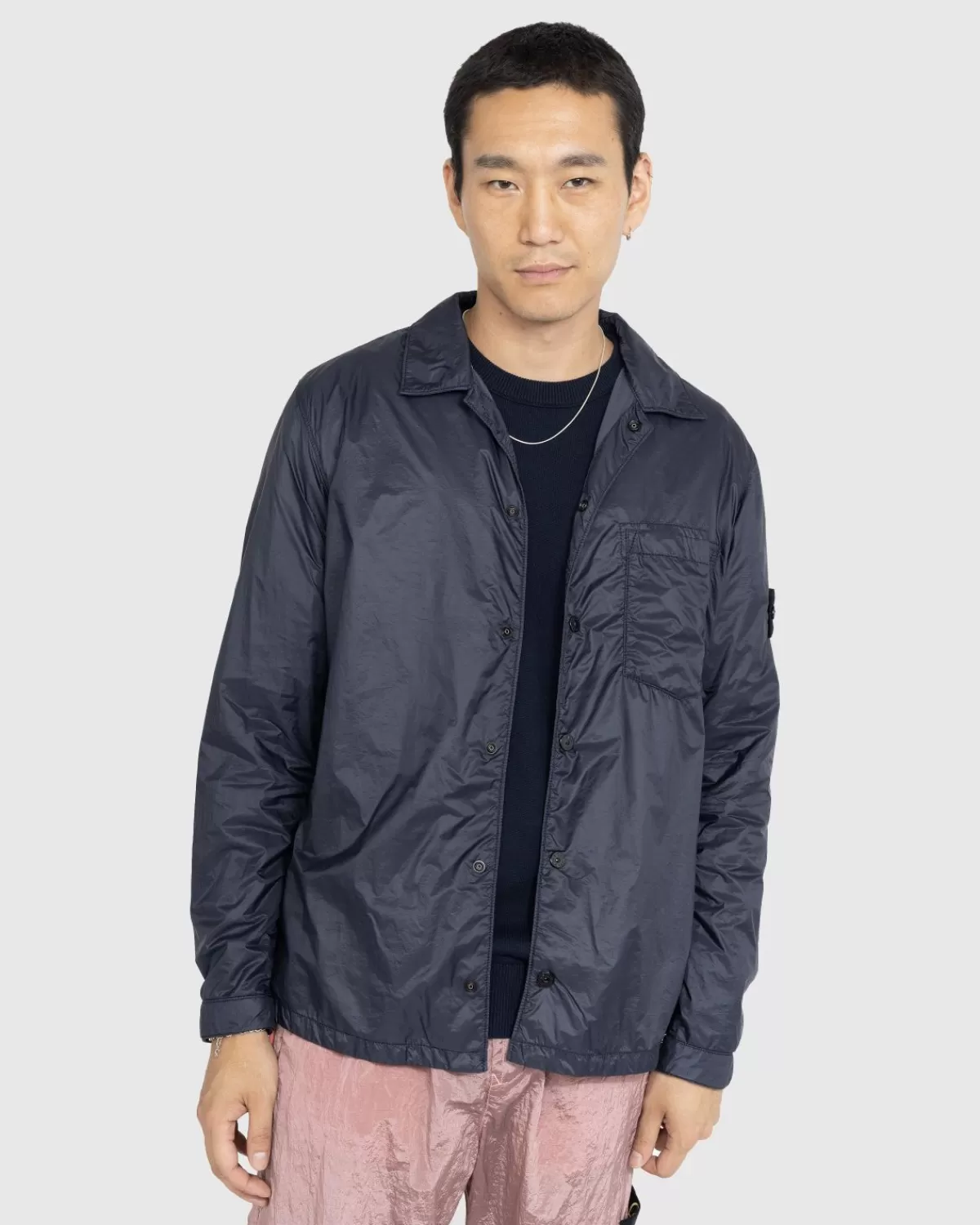 Overhemden^Stone Island Overshirt Marineblauw 11025