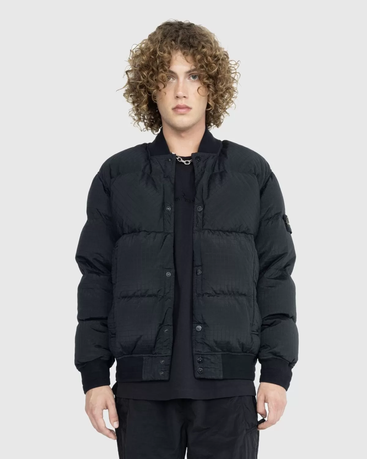 Bovenkleding^Stone Island Ripstop Nylon Metalen Donsjack Zwart