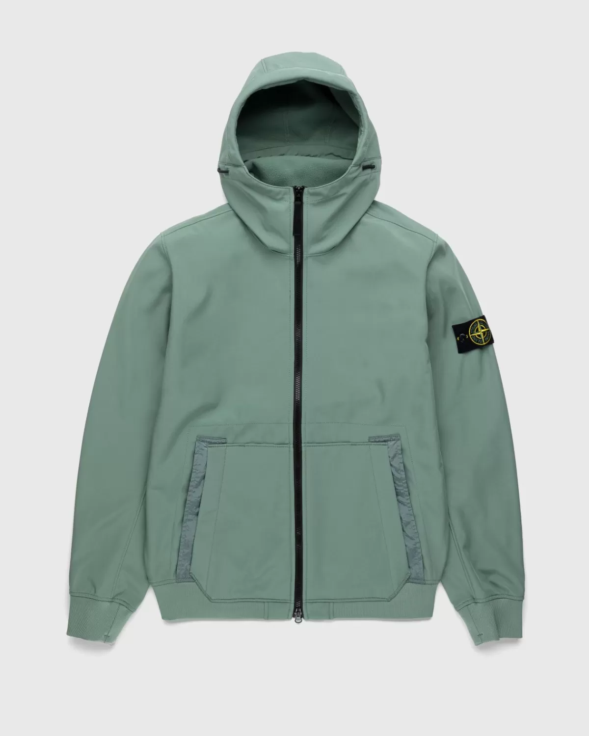 Bovenkleding^Stone Island Softshell Jack Met Capuchon Sage