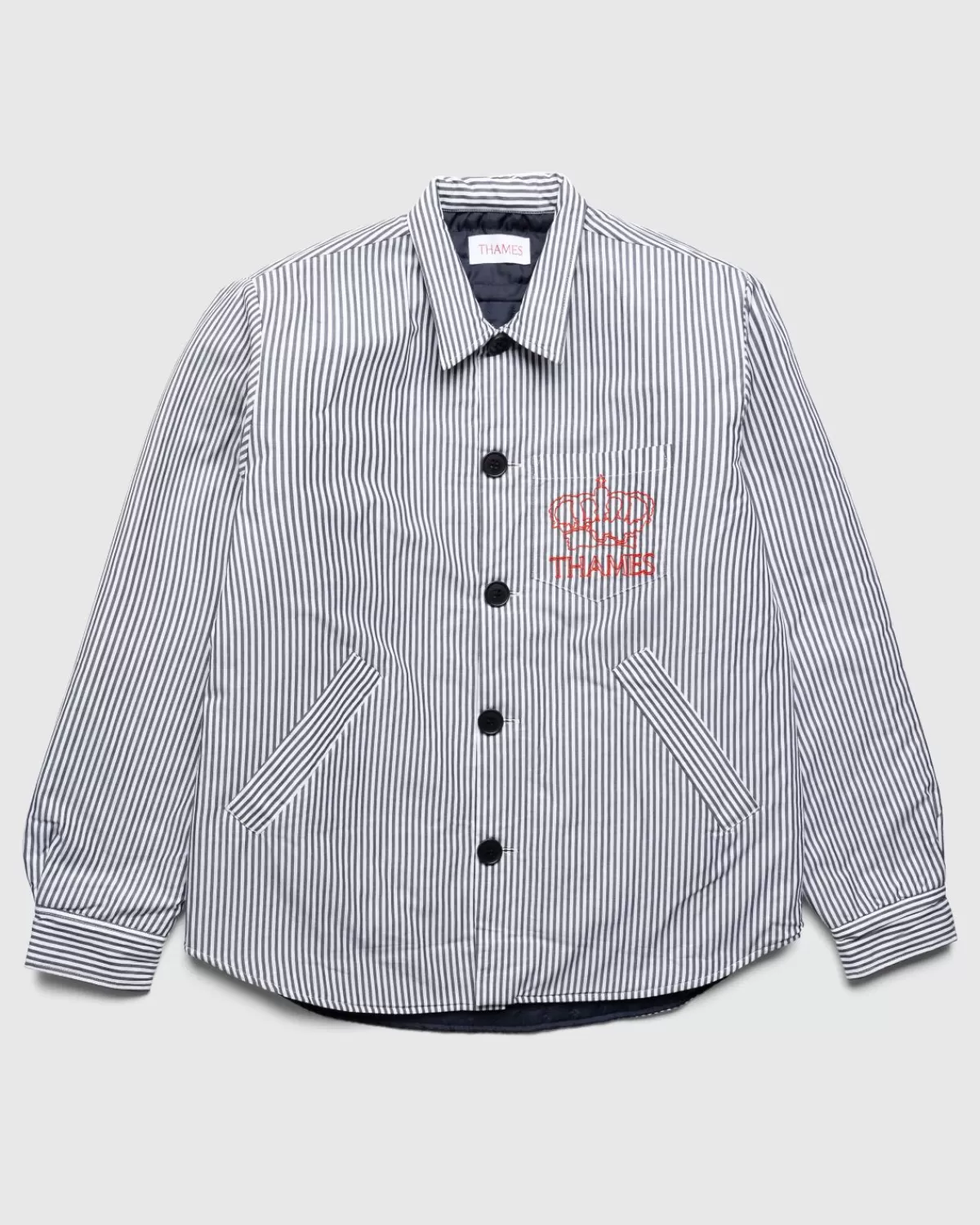 Overhemden^THAMES MMXX. Pg Overshirt Zwart