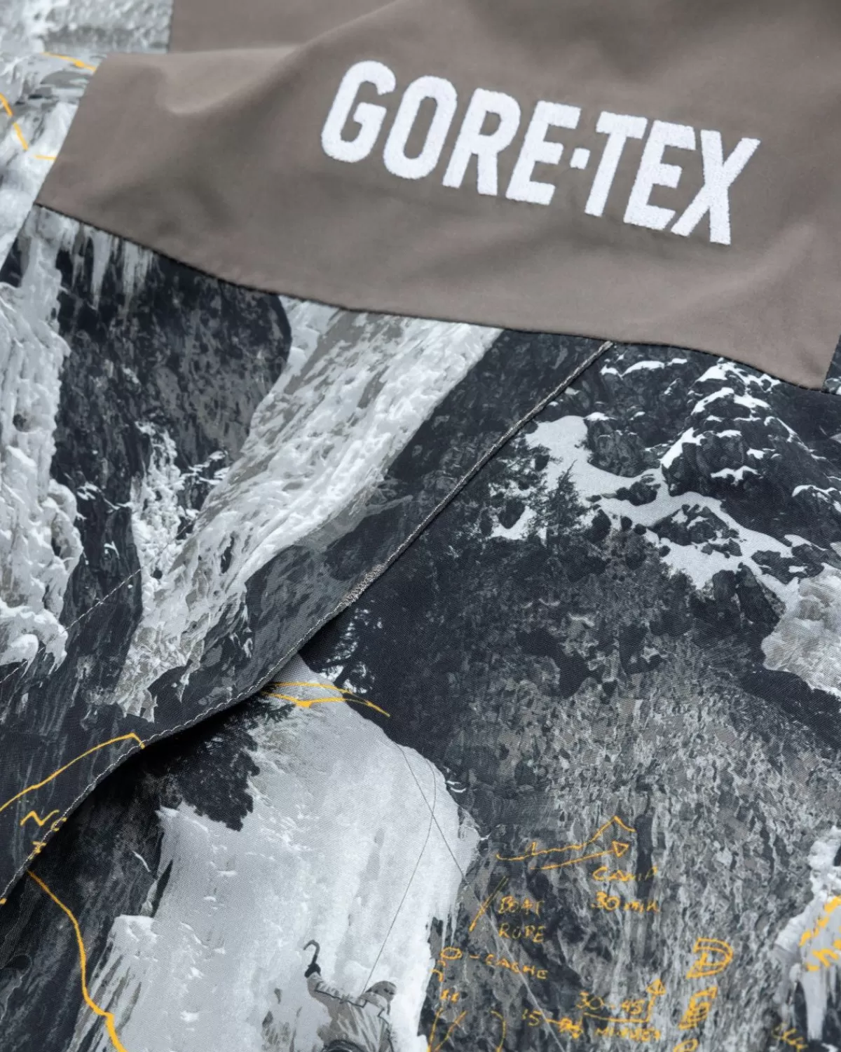 Bovenkleding^The North Face Gore-Tex Bergjas Falcon Brown Conrads Notes Print