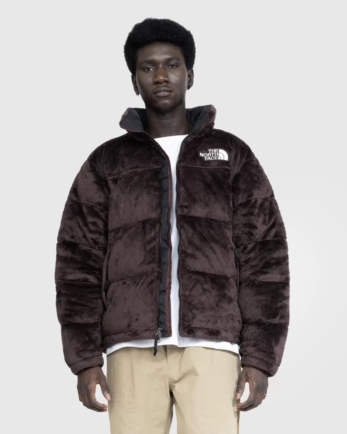 Bovenkleding^The North Face Versa Velour Nuptse Jas Kolenbruin