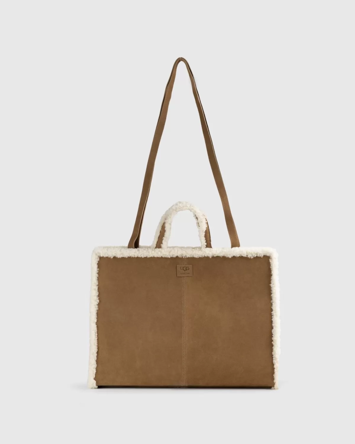 Ugg X Telfar Suede Grote Shopper Kastanje Clearance