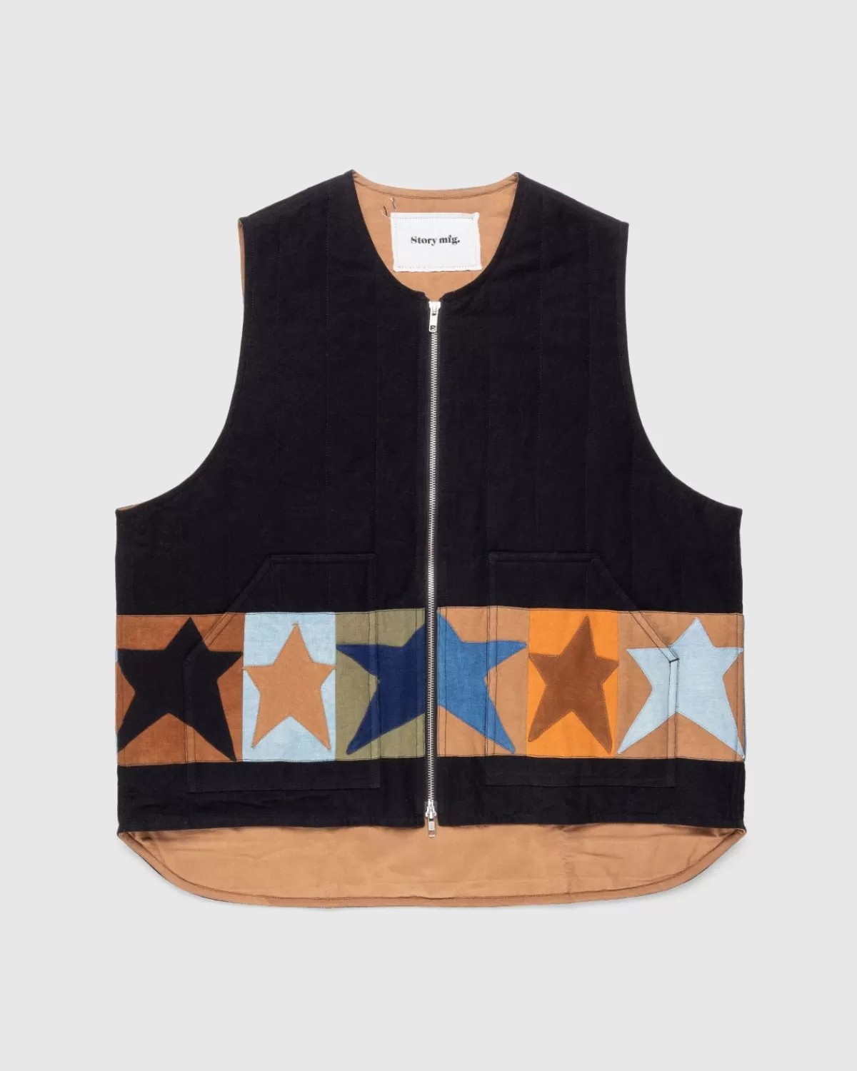 Bovenkleding^Story mfg. Verhaal Mfg. Saturnus Vest Iron Star Scraps Patchwork