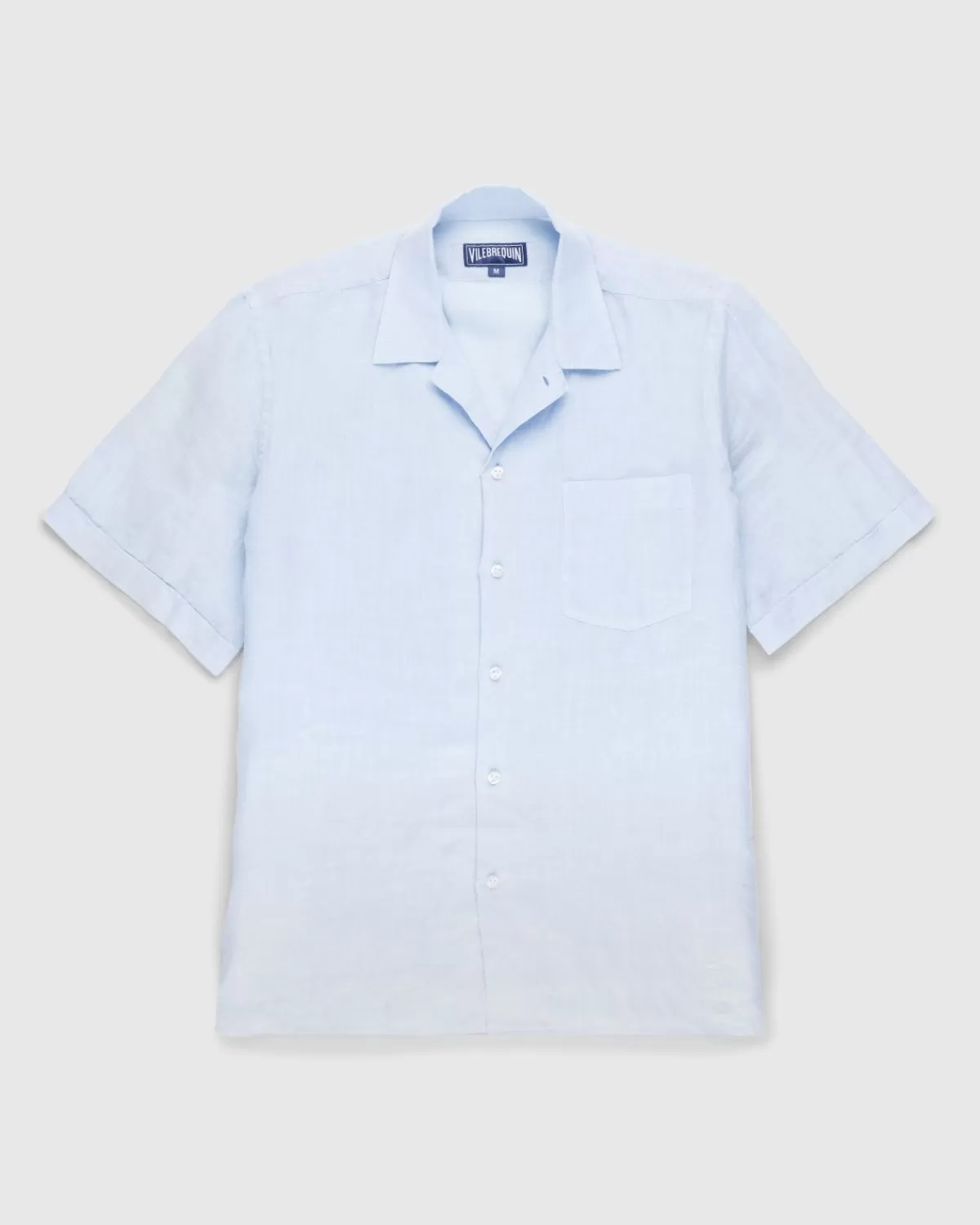 Overhemden^Vilebrequin X Highsnobiety Effen Bowlingshirt Chambray