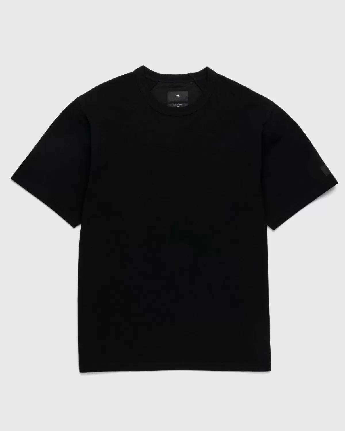 Y-3 T-Shirt Met Korte Mouwen Van Crepe Zwart Cheap