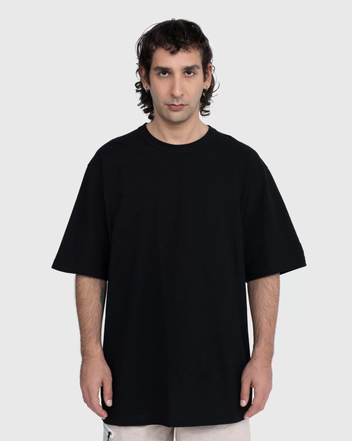 Y-3 T-Shirt Met Korte Mouwen Van Crepe Zwart Cheap