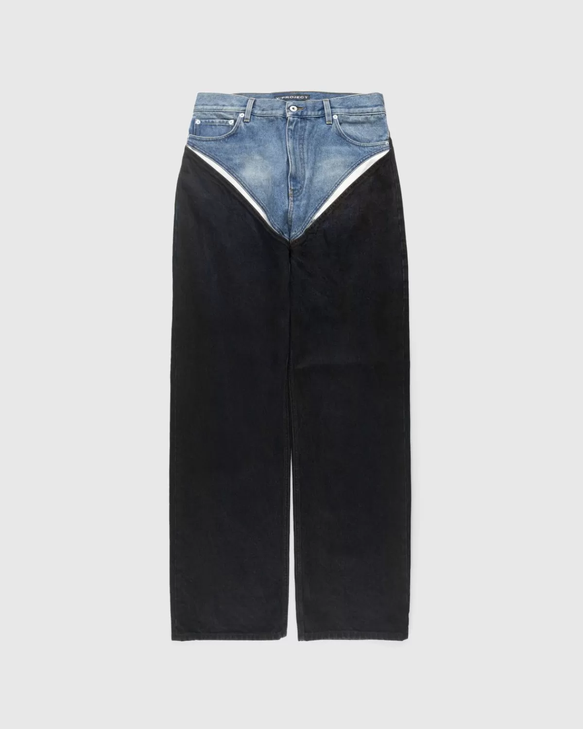 Broek^Y/Project Uitgesneden Jeans, Gespoeld Zwart/Roest