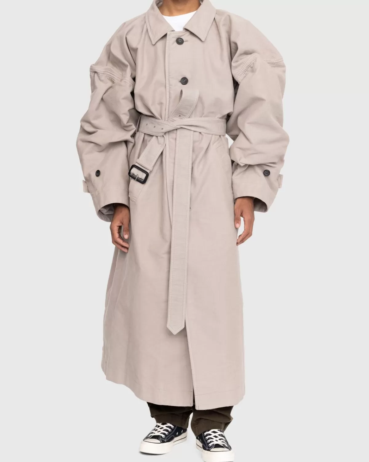 Bovenkleding^Y/Project Wire Maxi-Trenchcoat Bruin