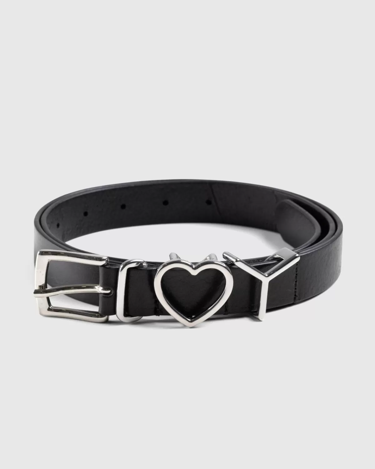 Y/Project Y Heart Belt Choker 10 Mm Zwart/Zilver Shop